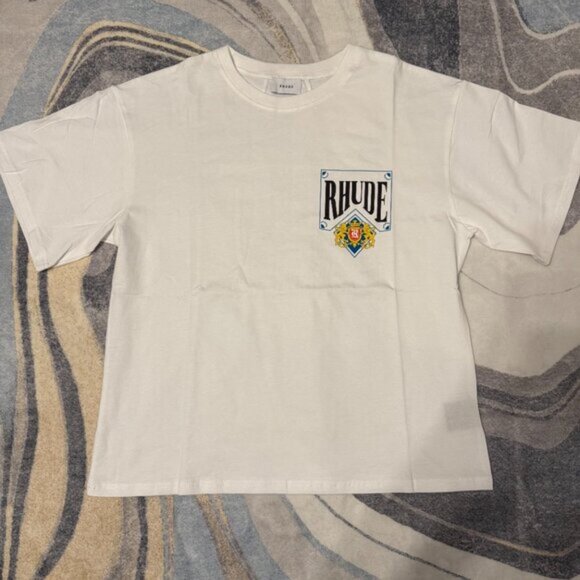 Rhude Other - Rhude Royalty Lion Crown White/Blue T-Shirt Men’s Size Large